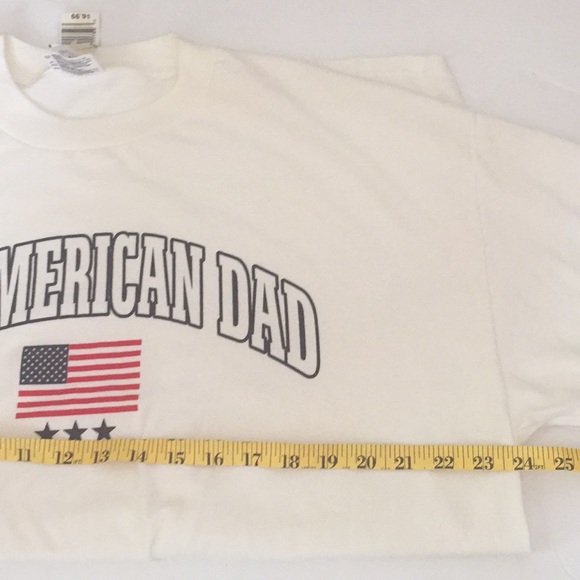 🆕 NWT All American Dad white tee Sz Xl - Picture 8 of 9